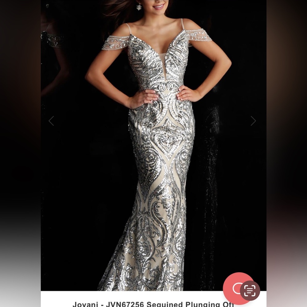Jovani gown silver